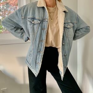 Wilfred Free Hartnett Sherpa Lined Denim Jacket